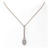 Image 1 : 1.6 ctw Marquise Cut Diamond Designer Necklace 18K Rose Gold - REF-320F2M