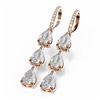Image 3 : 4.96 ctw Pear Diamond Earrings 18K Rose Gold - REF-887M2G