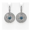 Image 1 : 3.36 ctw Intense Blue Diamond Earrings 18K White Gold - REF-368F8M