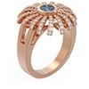 Image 1 : 1.5 ctw Intense Blue Diamond Ring 18K Rose Gold - REF-206G8W