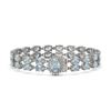 Image 1 : 20.47 ctw Aquamarine & Diamond Bracelet 14K White Gold - REF-336W4H