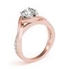 Image 3 : 1.15 ctw Certified VS/SI Diamond Ring 18k Rose Gold - REF-286F2M