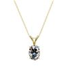 Image 3 : 1 ctw Certified VS/SI Quality Oval Diamond Necklace 10k Yellow Gold - REF-239Y3X