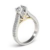 Image 3 : 1.36 ctw Certified VS/SI Diamond Pave Ring 18k 2Tone Gold - REF-170G8W