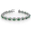 Image 1 : 10.0 ctw Emerald Bracelet 18k White Gold - REF-161W8H