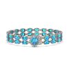 Image 1 : 29.22 ctw Swiss Topaz & Diamond Bracelet 14K White Gold - REF-218K2Y