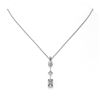 Image 2 : 1.16 ctw Emerald Cut Diamond Designer Necklace 18K White Gold - REF-214X9A