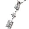 Image 3 : 1.16 ctw Emerald Cut Diamond Designer Necklace 18K White Gold - REF-214X9A
