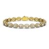 Image 1 : 9.49 ctw Oval Cut Diamond Micro Pave Bracelet 18K Yellow Gold - REF-798N3F
