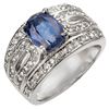 Image 1 : 3.54 ctw Kaynite & Diamond Ring 18k White Gold - REF-157F6M