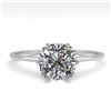 Image 1 : 1.0 ctw VS/SI Cushion Diamond Engagment Ring 18k White Gold - REF-287K4Y