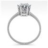 Image 3 : 1.0 ctw VS/SI Cushion Diamond Engagment Ring 18k White Gold - REF-287K4Y