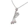 Image 2 : 8.39 ctw Morganite & Diamond Necklace 18K White Gold - REF-440R5K