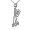 Image 3 : 8.39 ctw Morganite & Diamond Necklace 18K White Gold - REF-440R5K