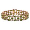 Image 1 : 15.64 ctw Tourmaline & Diamond Row Bracelet 10K Rose Gold - REF-245R5K
