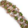 Image 3 : 15.64 ctw Tourmaline & Diamond Row Bracelet 10K Rose Gold - REF-245R5K