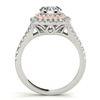 Image 2 : 1.04 ctw Certified VS/SI Diamond Solitaire Halo Ring 18k 2Tone Gold - REF-101N2F