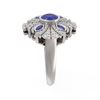 Image 2 : 2.32 ctw Sapphire & Diamond Ring 18K White Gold - REF-175N8F