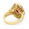 Image 2 : 4.58 ctw Ruby & Diamond Ring 14k Yellow Gold - REF-145X5A
