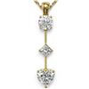 Image 1 : 0.9 ctw Heart Diamond Designer Necklace 18K Yellow Gold - REF-149F2M