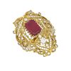 Image 3 : 7.38 ctw Ruby & Diamond Ring 18K Yellow Gold - REF-300N2F