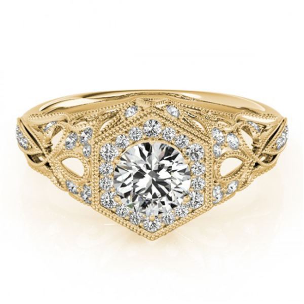 1.15 ctw Certified VS/SI Diamond Halo Ring 18k Yellow Gold - REF-172W2H