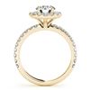 Image 2 : 2 ctw Certified VS/SI Diamond Halo Ring 18k Yellow Gold - REF-405Y2X