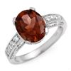 Image 1 : 3.60 ctw Pink Tourmaline & Diamond Ring 14k White Gold - REF-84F2M