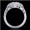Image 3 : 1.06 ctw Intense Fancy Yellow Diamond Art Deco Ring 18k White Gold - REF-154X5A