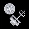 Image 3 : 2.09 ctw VS/SI Diamond Solitaire Art Deco Stud Earrings 18k White Gold - REF-254Y5X