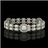 Image 2 : 16.55 ctw Opal & Diamond Bracelet 14K White Gold - REF-286K2Y