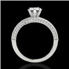 Image 2 : 2 ctw Certified Diamond Bypass Solitaire Ring 10k White Gold - REF-300Y2X