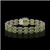 Image 3 : 17.35 ctw Tourmaline & Diamond Bracelet 14K White Gold - REF-245H5R