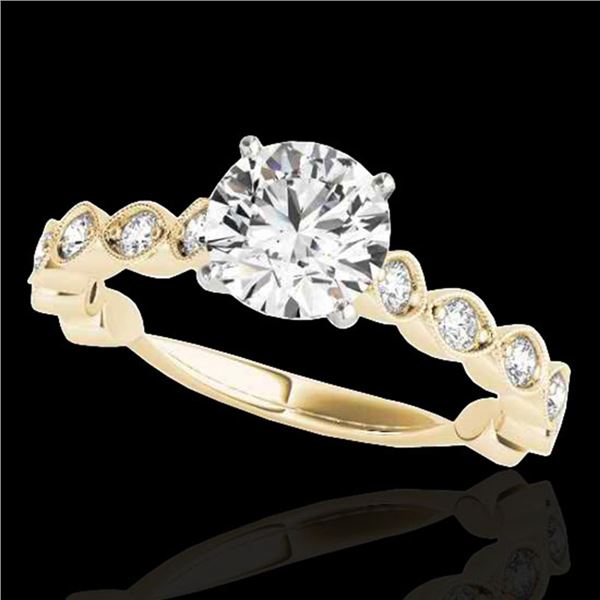 1.5 ctw Certified Diamond Solitaire Ring 10k Yellow Gold - REF-196F4M