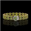 Image 1 : 26.92 ctw Tourmaline & Diamond Bracelet 14K Yellow Gold - REF-336H4R