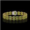 Image 3 : 26.92 ctw Tourmaline & Diamond Bracelet 14K Yellow Gold - REF-336H4R