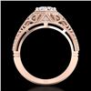 Image 1 : 1.07 ctw VS/SI Diamond Solitaire Art Deco Ring 18k Rose Gold - REF-322H5R