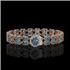 Image 1 : 17.78 ctw London Topaz & Diamond Bracelet 14K Rose Gold - REF-209H3R