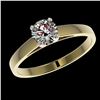 Image 2 : 0.73 ctw Certified Quality Diamond Engagment Ring 10k Yellow Gold - REF-68G2W