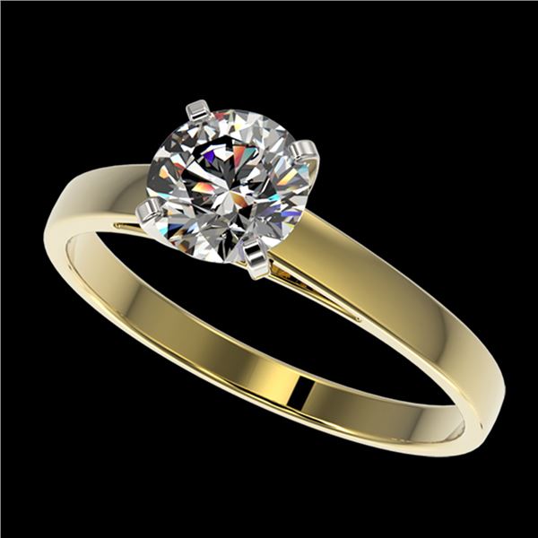 1.03 ctw Certified Quality Diamond Engagment Ring 10k Yellow Gold - REF-139W2H