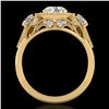 Image 1 : 2.11 ctw VS/SI Diamond Solitaire Art Deco 3 Stone Ring 18k Yellow Gold - REF-490R9K