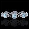 Image 1 : 30 ctw TOPAZ & Micro VS/SI Diamond Certified Bracelet 14k White Gold - REF-368R9K