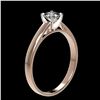 Image 3 : 0.50 ctw Certified VS/SI Quality Princess Diamond Ring 10k Rose Gold - REF-60F3M
