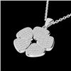 Image 1 : 0.80 ctw Micro Pave VS/SI Diamond Designer Necklace 14k White Gold - REF-85X5A
