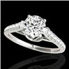 Image 1 : 1.46 ctw Certified Diamond Solitaire Ring 10k White Gold - REF-182M8G