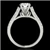 Image 2 : 1.46 ctw Certified Diamond Solitaire Ring 10k White Gold - REF-182M8G