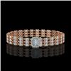 Image 1 : 26.02 ctw Sky Topaz & Diamond Bracelet 14K Rose Gold - REF-318R2K