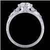 Image 1 : 1 ctw VS/SI Diamond Solitaire Art Deco Ring 18k White Gold - REF-315H2R