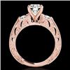 Image 2 : 1.63 ctw Certified Diamond Solitaire Antique Ring 10k Rose Gold - REF-259M3G