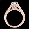 Image 2 : 1.5 ctw Certified Diamond Solitaire Ring 10k Rose Gold - REF-204K5Y